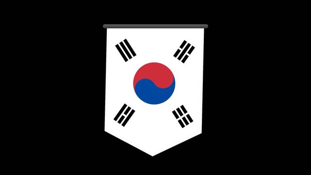 South Korea flag symbol icon.