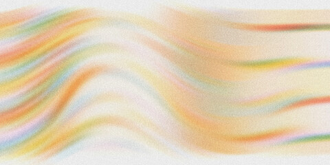 Obraz premium Colorful wave background with pastel gradient stripes and grainy texture for soft artistic fluid design aesthetic wallpaper.