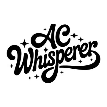 Modern Typography and Illustration: AC Whisperer Text Art for Stylish Graphic Design and Unique Branding