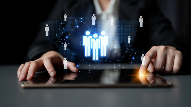 Global human network and workforce distribution highlight human, network, and global presence through digital connection and team coordination Latch