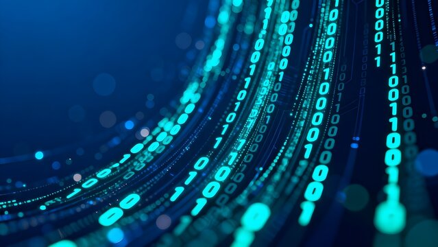 Binary code streams in digital tunnel