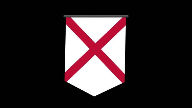 England state flag with shield symbol.
