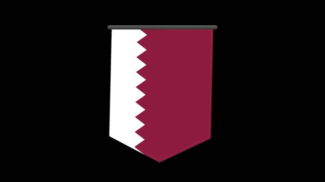 Qatar flag emblem symbol icon.