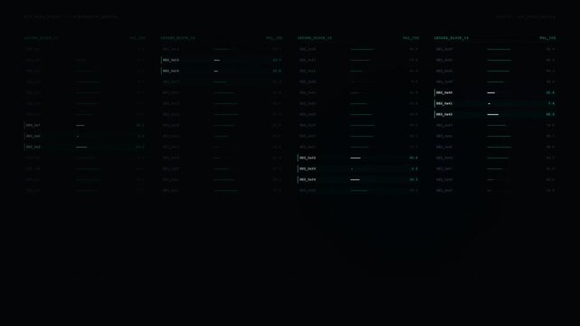 Glowing green code, futuristic programming background, neon data visualization, cyberpunk tech texture HD animation