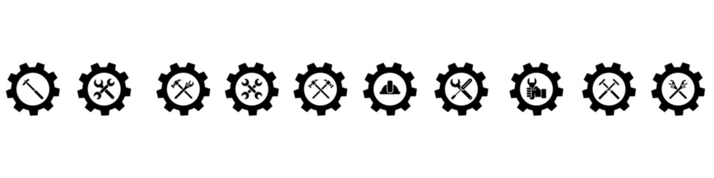 Workshop icon vector. Repair illustration sign. Service center symbol. Fix logo.