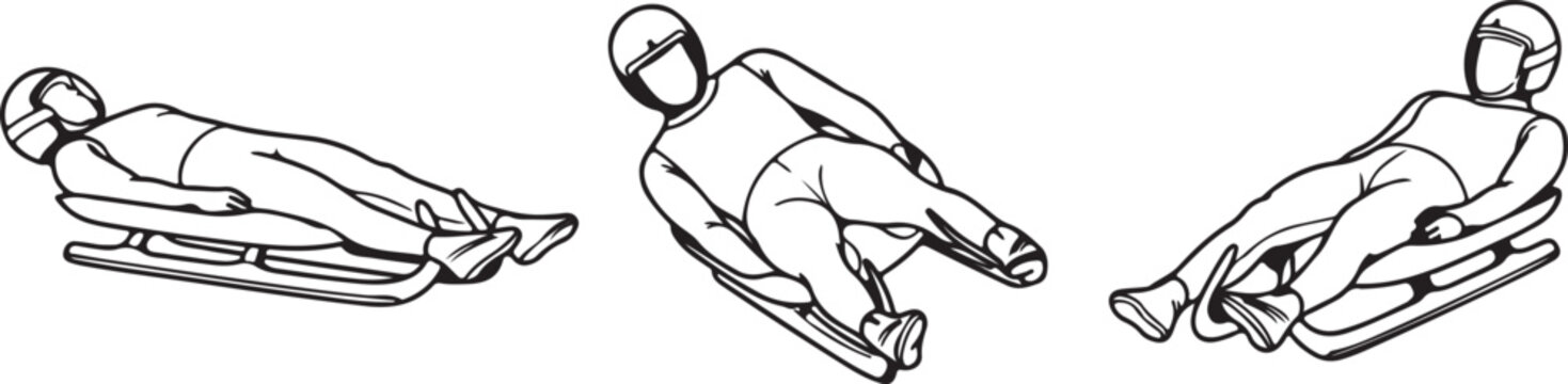 Luge athlete body position sequence