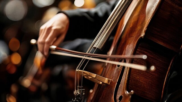 woodwind. A classical musical instrument with reflective surfaces and an abstract blurred background. event programs, museum guides, designed for cultural heritage projects and event programs.