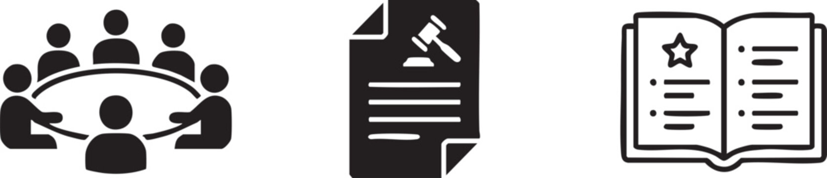 Team Collaboration Digital Report and Knowledge Management Line Icons Set