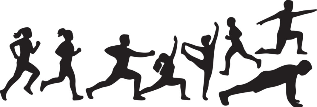Human evolution silhouette from primate to modern homo sapiens