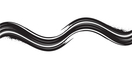 Tire tread drift motif illustration with black curved lines and grunge texture featuring automotive, racing, speed with motion and dynamic elements © Moinul