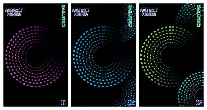 Dod Line circles pattern. Futuristic abstract background for creative graphic design. Vector illustration.
