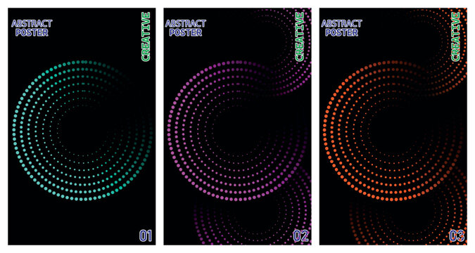 Dod Line circles pattern. Futuristic abstract background for creative graphic design. Vector illustration.