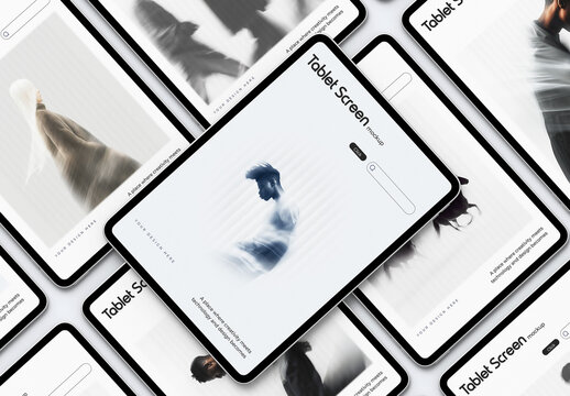 Multi Screen Tablet Web Interface Mockup