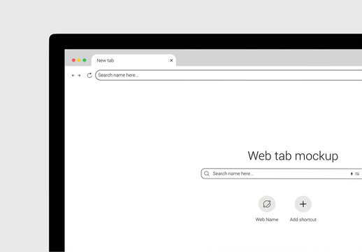 Web Browser Tab Interface Mockup