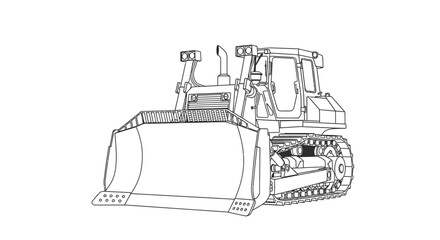 Bulldozer Construction Equipment Heavy Machinery. © Azkiya
