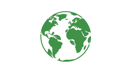 Obraz premium Green Earth Globe Planet Illustration.