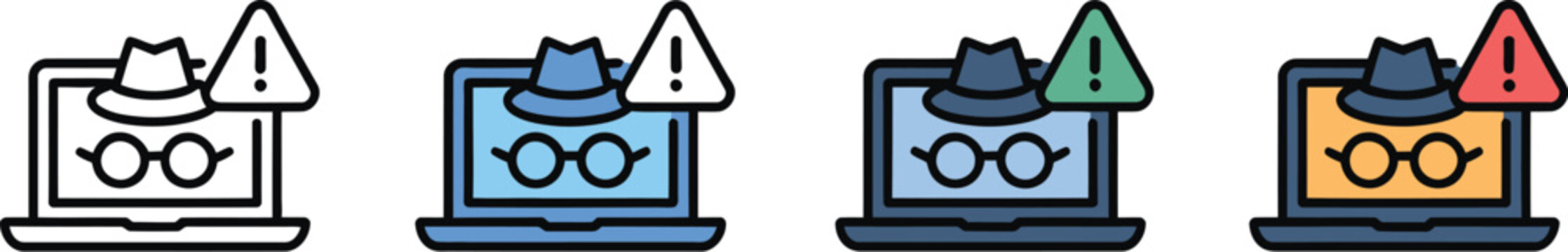Insider Threat Vector Collection &ndash; Security Breach and Data Risk Icons