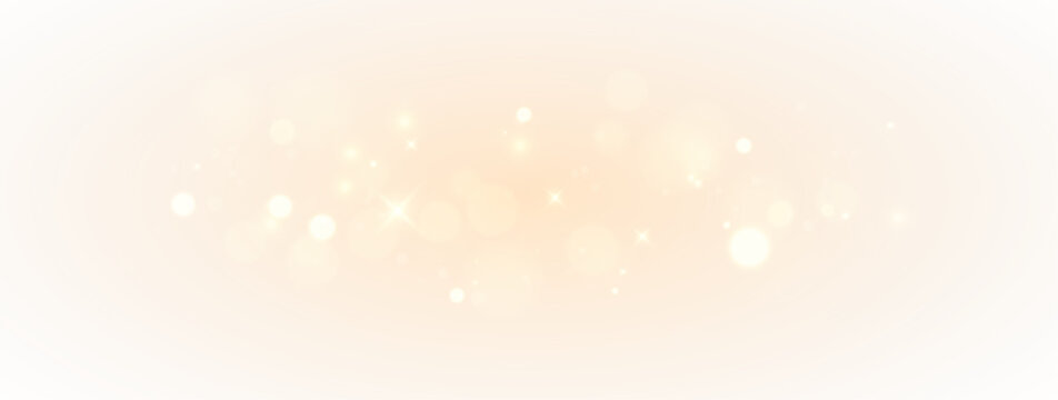 Abstract glowing stardust vector PNG with golden particles and magical sparkle lights, transparent background overlay, luxury glitter decoration for creative design use