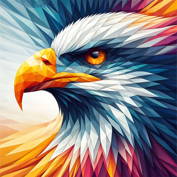 Polygonal Eagle Face Shape 2