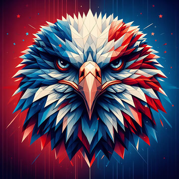 Polygonal Eagle face