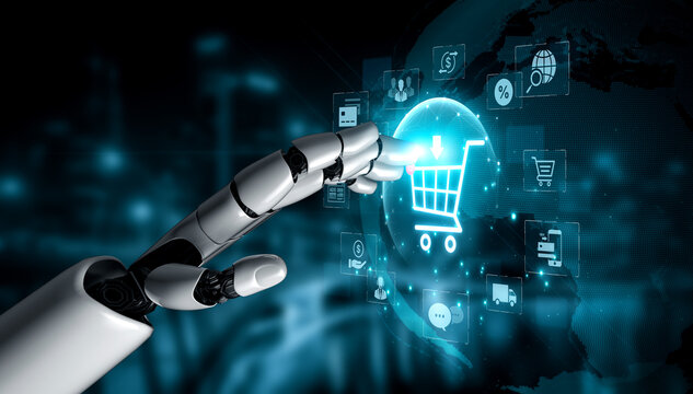 An AI assistant manages a global e-commerce marketplace, personalizing the online shopping experience. The system optimizes the customer journey from product search to final payment. Fermion