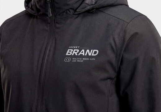Realistic Jacket Logo Mockup Template