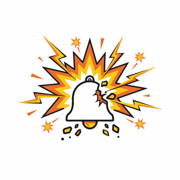 Alarm Bell with Explosion Effect.