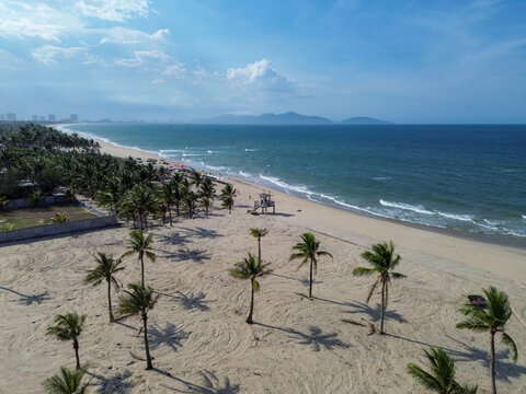 A section of Ha My beach on the outskirts of Da Nang, Vietnam.