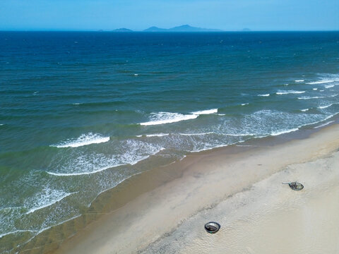 A section of Ha My beach on the outskirts of Da Nang, Vietnam.
