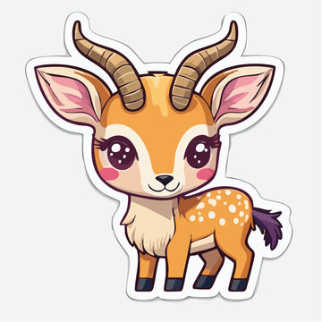 Sticker niedliches Rentier