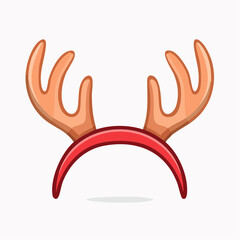 Fototapeta premium Cartoon Reindeer Antlers Headband