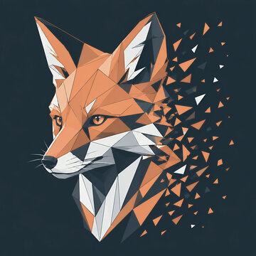 low poly fox
