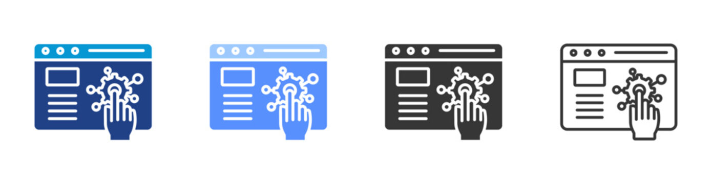 Interface icon set multiple style collection
