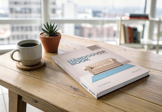 Hardcover Book Mockup Design for Print Media and Digital Marketing
