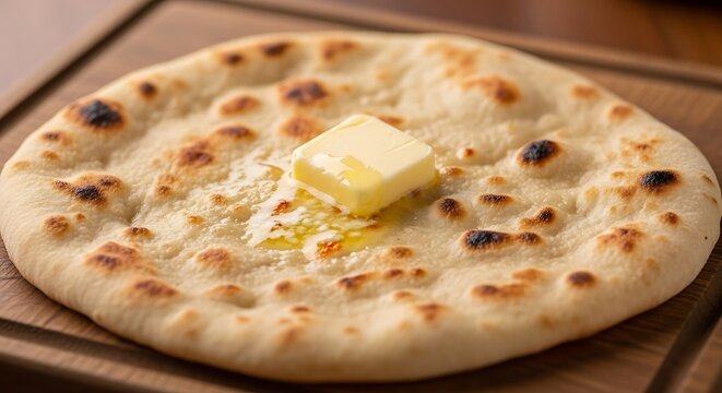 Georgian shotis puri bread with butter traditional caucasus cuisine