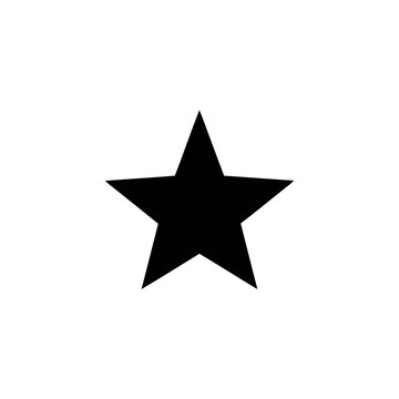 Black star shape icon symbol.