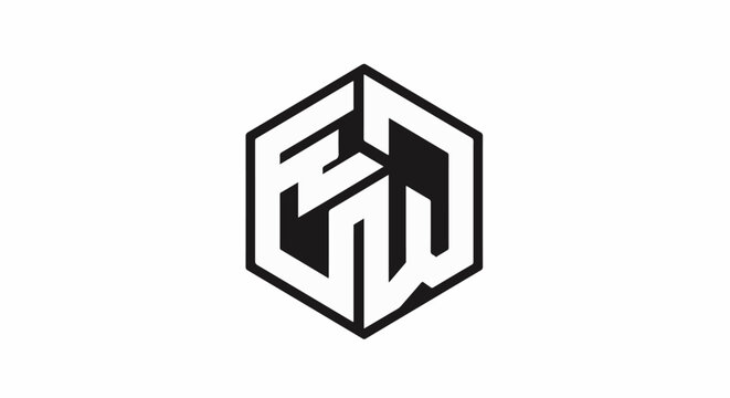 Abstract geometric logo design with interlocking white lines forming a hex shape