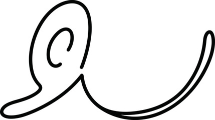 Minimalist snail illustration, simple line art, white background, elegant sketch, nature icon © dinny