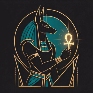 egyption god anubis portrait