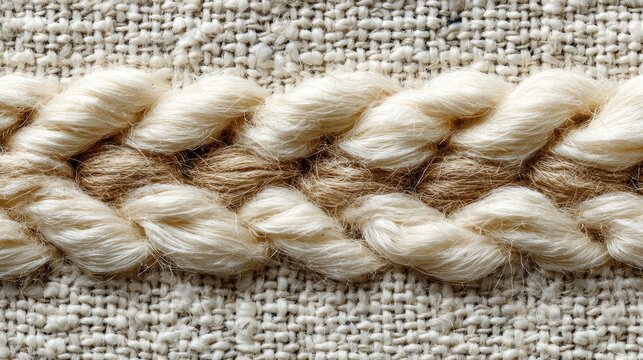 Boucle fabric texture, looped cream yarn, nubby furniture cloth, modern interior textile background, soft tactile surface 