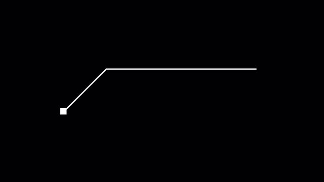Hud callout lines with white geometric corners on a minimalist background. Suitable for tech presentations, infographics, or futuristic designs. 4K - Alpha Channel.