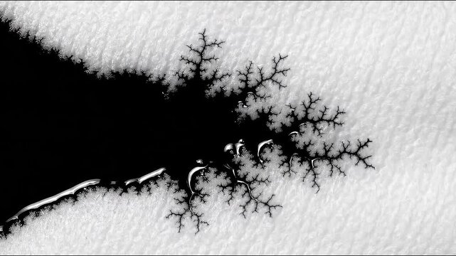 Close-up Texture of Fresh Snow Surface with Subtle Shadows and Light Reflections
