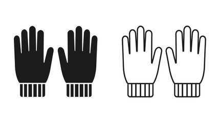 Fototapeta premium hands clapping icon set black and white line art