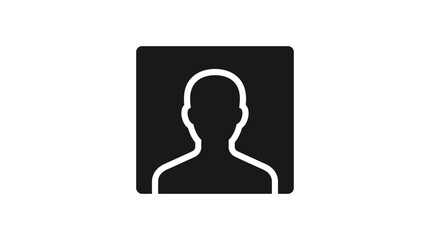 Fototapeta premium user profile icon black silhouette on white background