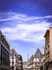 Obraz premium Street view of downtown Reims, France