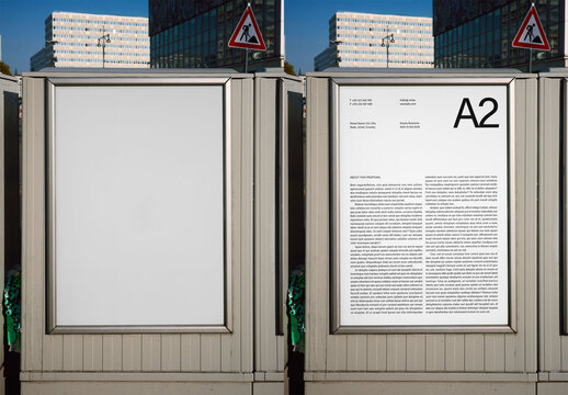 Mockup Of Customized A2 Poster In City