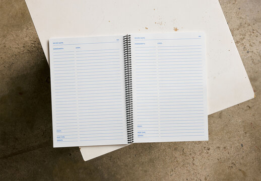 Mockup Of Customized A4 Spiral Bound Magazine