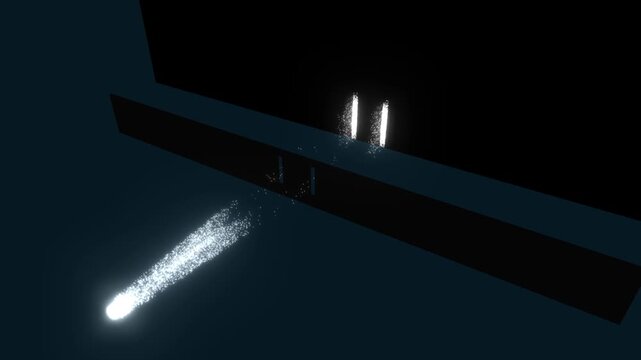 Accurate visualization of Young&rsquo;s double-slit experiment showing photon interference, wave behavior, diffraction, and light propagation &mdash; ideal for science education and research media.