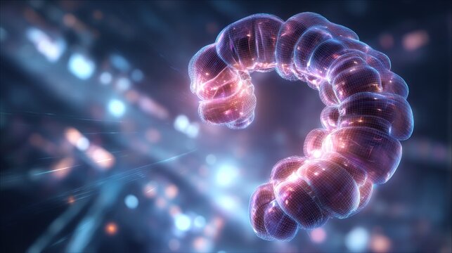 Abstract 3 d molecular structure