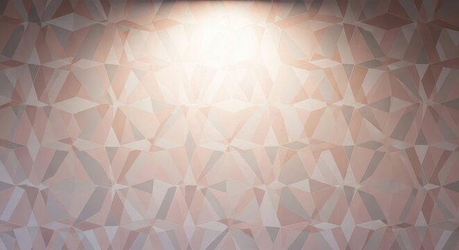 Subtle blush geometric patterned wallpaper with soft lighting and abstract polygonal design